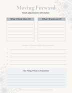 End of Semester Reflection Printable
